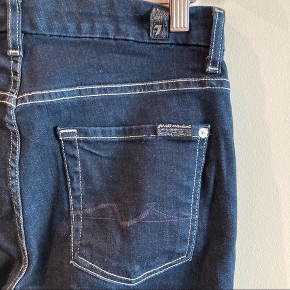 7 FOR ALL MANKIND Sz 28 Gwenevere  Skinny Dark Wash Jeans - Picture 5 of 7